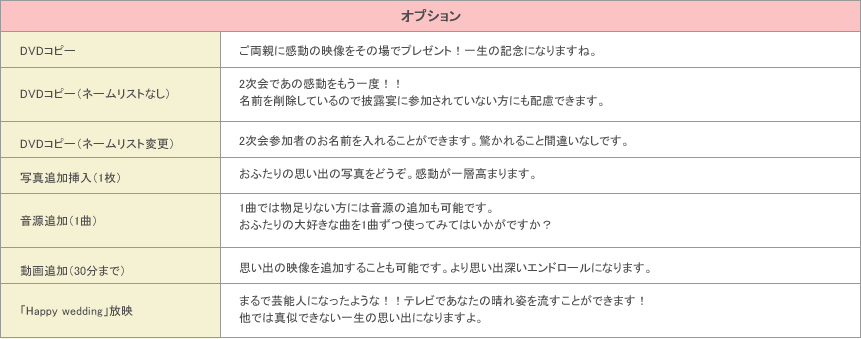 ダイジェストエンドロールオプション